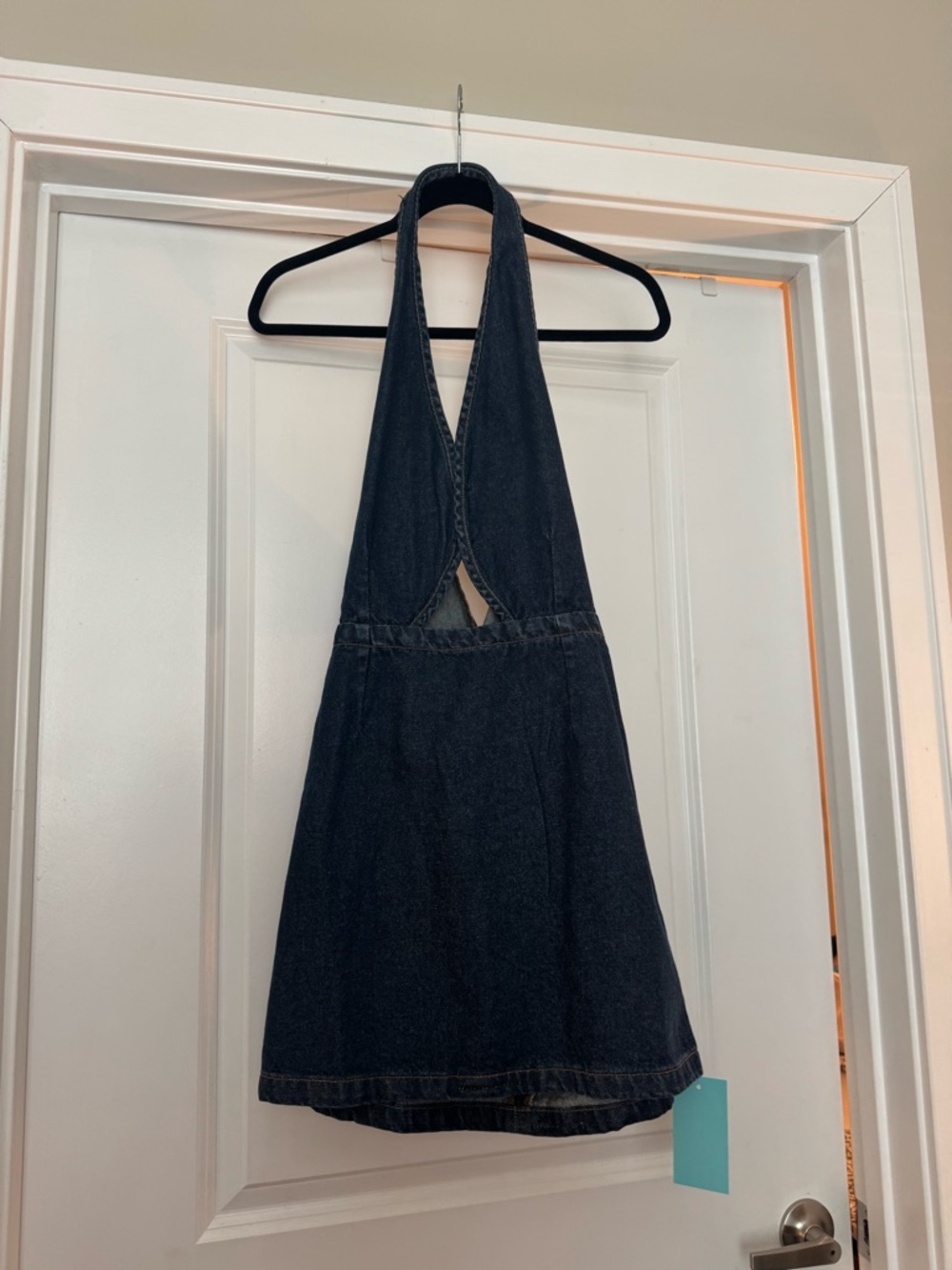 NWT Nasty Gal denim halter mini dress